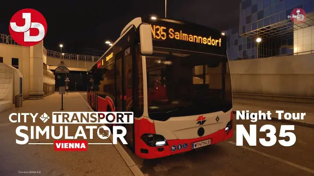 City Transport Simulator 2026 Vienna Route N35 Night Bus Guide